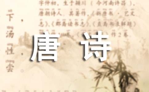 读唐诗三百首有感范文